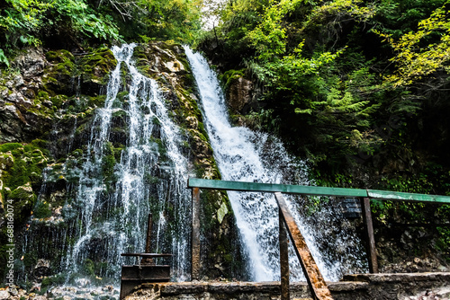 Fototapeta Naklejka Na Ścianę i Meble -  Urlatoarea waterfall from Bucegi mountains, Busteni, Romania.