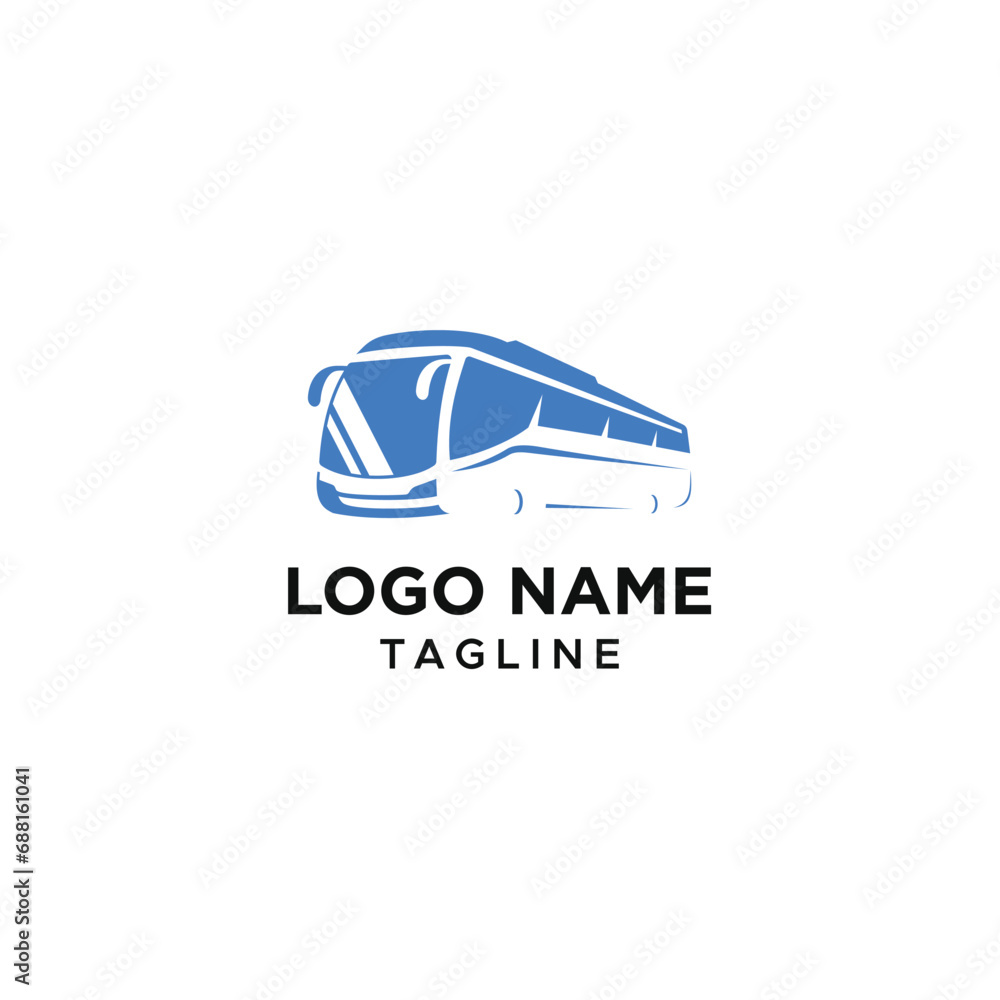 travel bus logo , transportation logo, line model bus logo