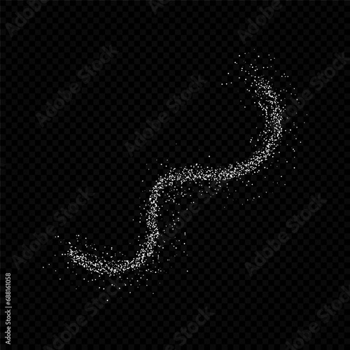 White sugar particles.