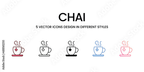 chai icons set vector illustration. vector stock, photo