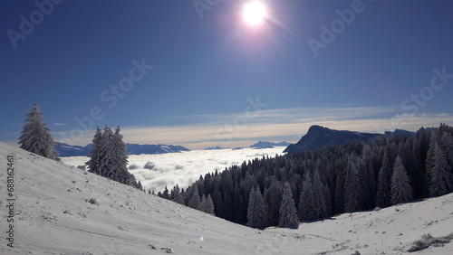 Journée de randonnée raquettes dans le Vercors, sur le plateau de Sornin - le 4 décembre 2023 