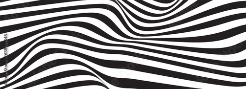 abstract black and white vector wave background photo