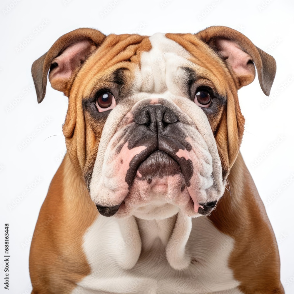Fototapeta premium Ultra-Realistic English Bulldog Portrait - Nikon D850 with 50mm Prime Lens