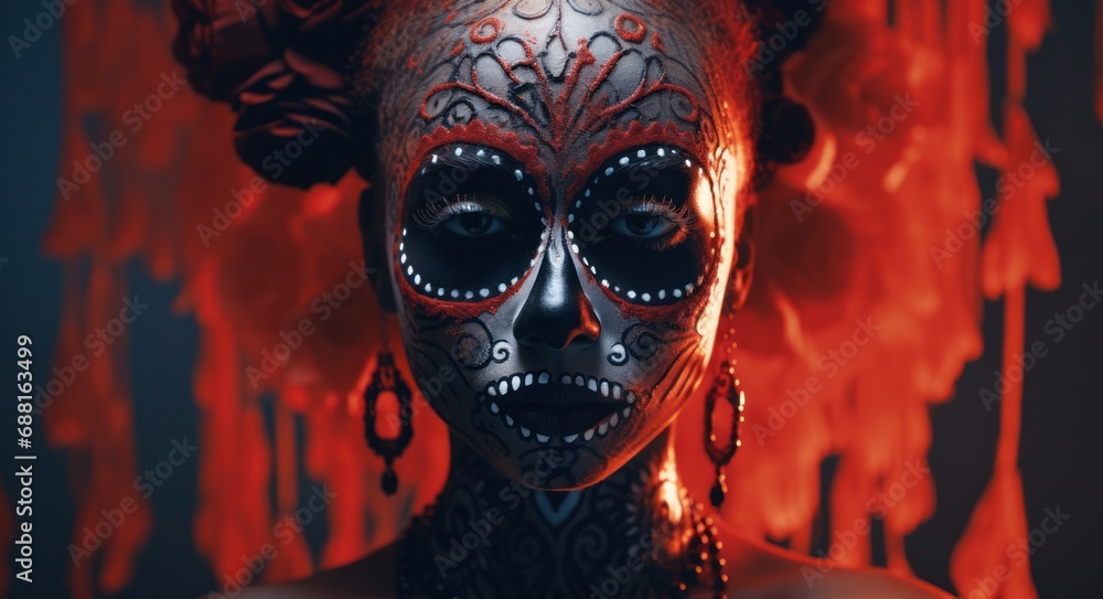 Diverse Generative AI Creates Vibrant Images of African American Sugarskulls for Halloween and Dia de los Muertos Diverse Generative AI Creates Vibrant Images of African American Sugarskulls for Halloween and Dia de los Muertos