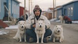 Inuit residents of a small Alaskan town who own American Eskimo dogs.