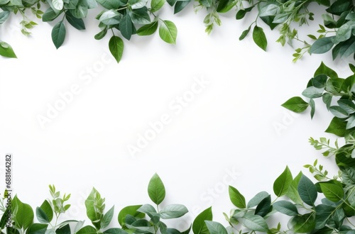 green leaf background on a white background,