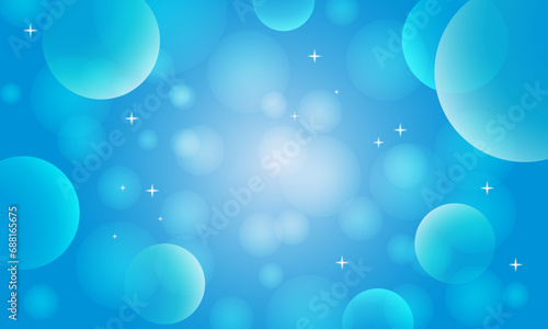 blue bokeh background. blue bubbles. circle.