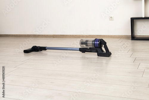 Cordless Vacuum on Laminate Floor