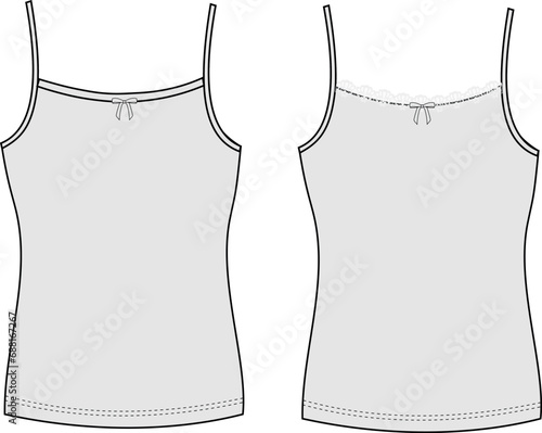 underwear shirt sleeveless women drawing with lace