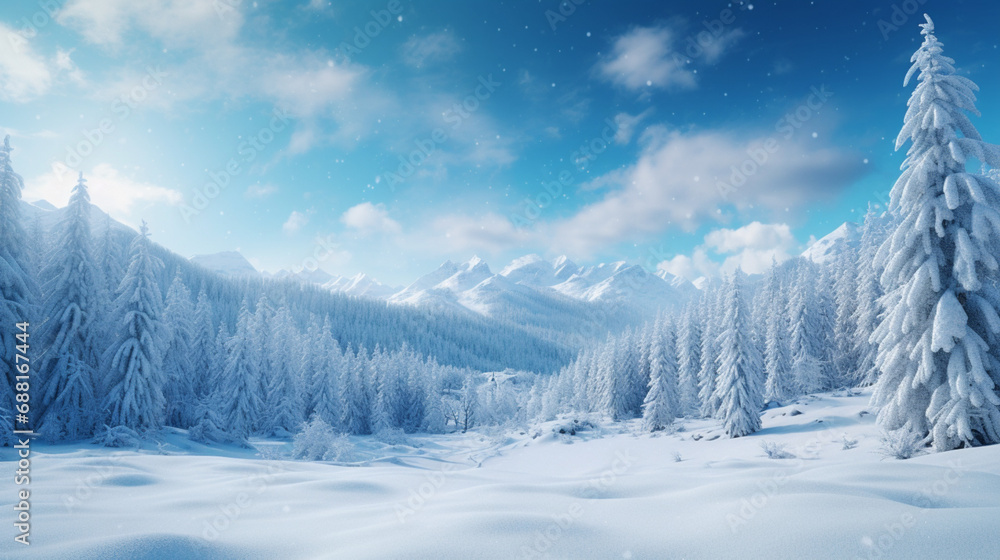 Obraz premium snow covered mountains