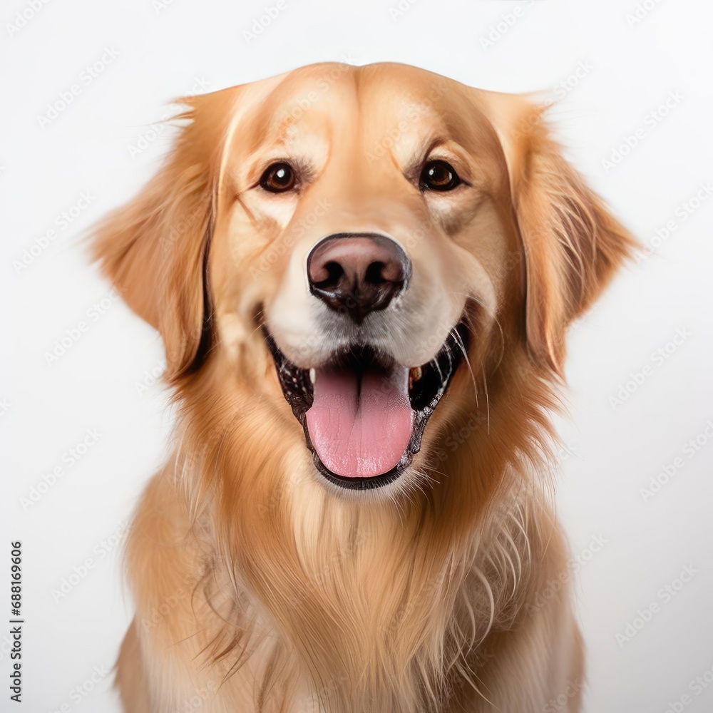 Ultra-Realistic Golden Retriever Portrait Shot with Canon EOS 5D Mark IV and 50mm Prime Lens