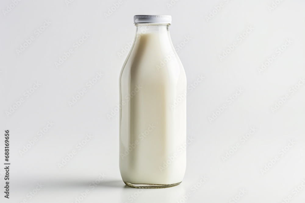 a single bottle of milk isolated on a white background a single bottle of milk isolated on a white background
