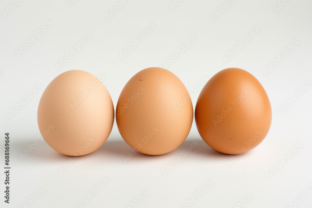fresh eggs on a white isolated background fresh eggs on a white isolated background