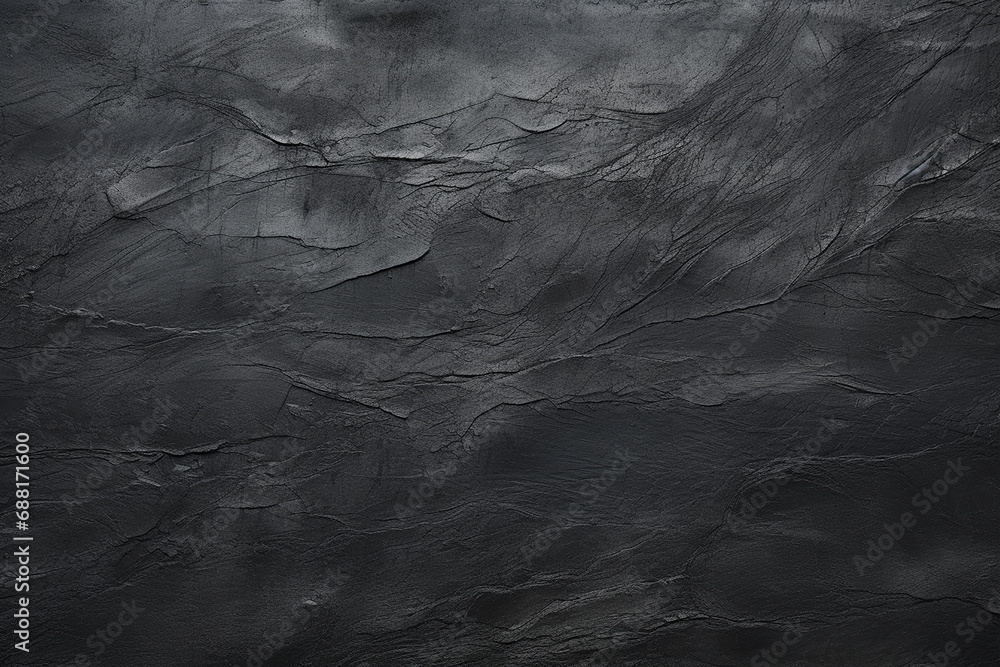 Black wall background of natural paintbrush stroke textured cement or stone old. concrete texture as a concept of horror and Halloween AI Generative Image - obrazy, fototapety, plakaty 