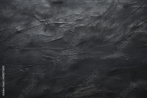 Black wall background of natural paintbrush stroke textured cement or stone old. concrete texture as a concept of horror and Halloween AI Generative Image