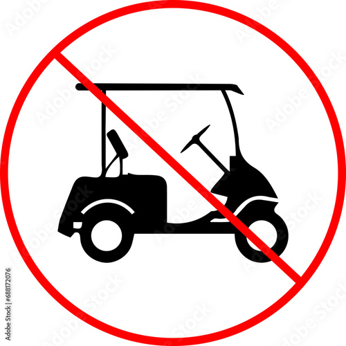 No Golf Cart Zone