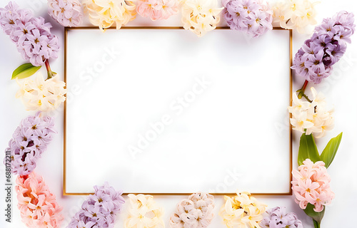 crocus flower bright spring holiday frame for greeting card design © Oleksiy