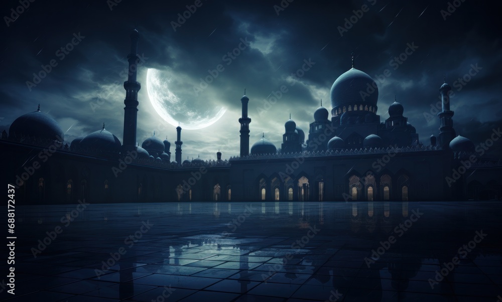 Fototapeta premium ramadan wallpaper islamic mosque,