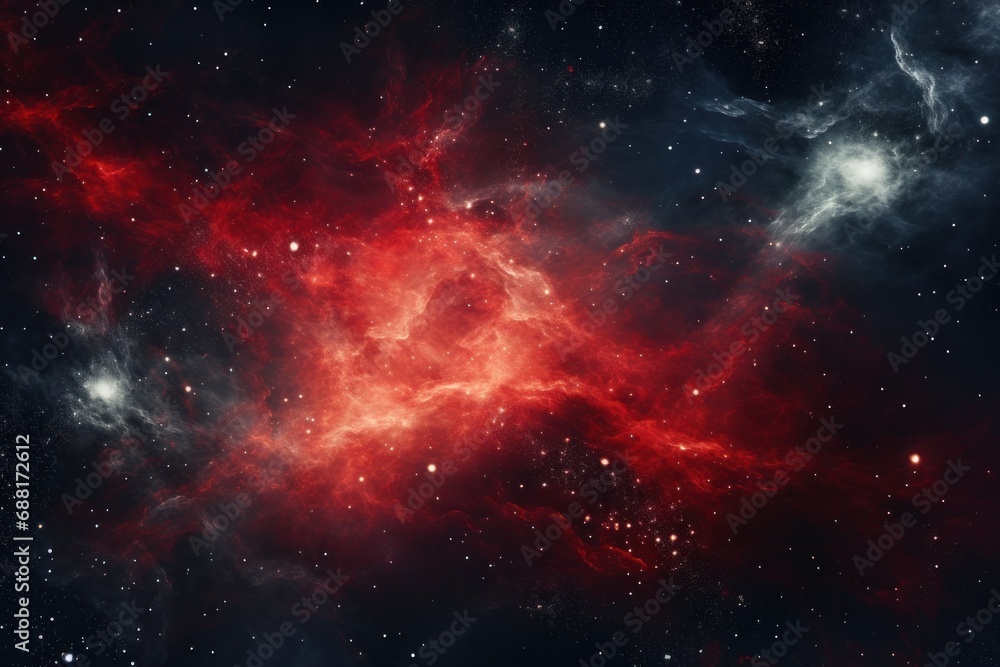 red and white stars in space,