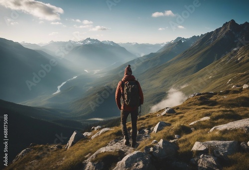 Hiker in the mountains