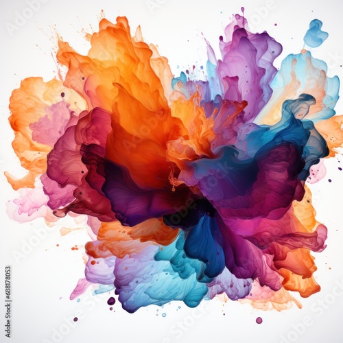 watercolor splotch splatter of water isolated