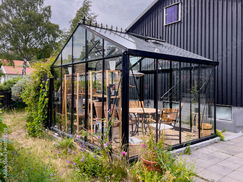 Принти на полотні The recreation area is arranged in a greenhouse