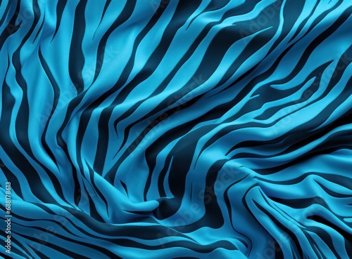 zebra print fabric on blue,