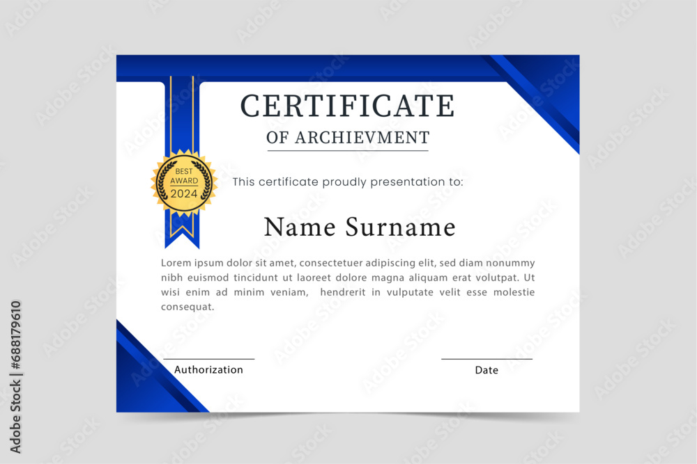 Obraz premium Appreciation & Achievement Certificate Design