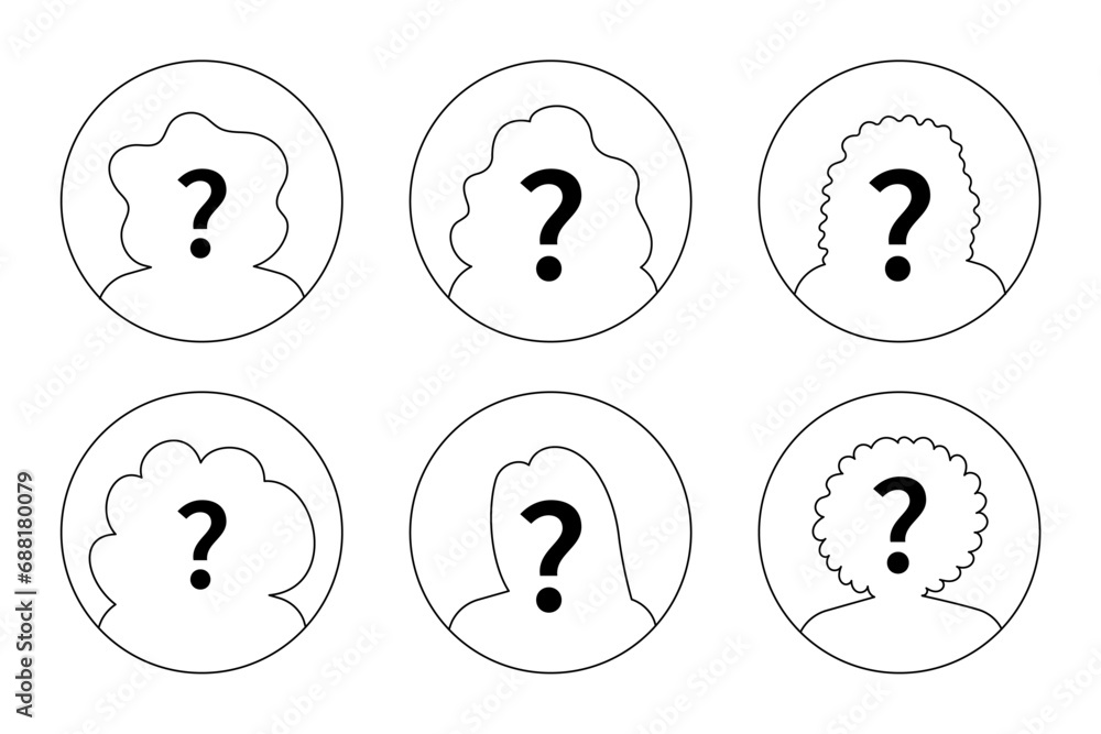 Guess who unknown person silhouette icon vector, anonymous mysterious user profile Guess who unknown person silhouette icon vector, anonymous mysterious user profile