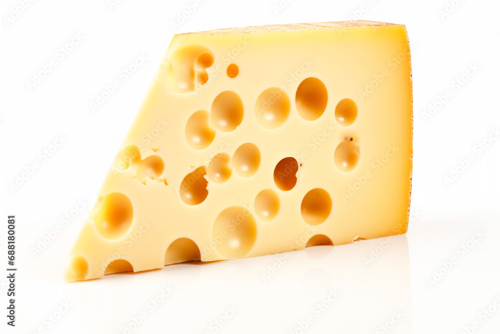 A closeup of cheese with holes like maasdam, emmental or cheddar as background A closeup of cheese with holes like maasdam, emmental or cheddar as background