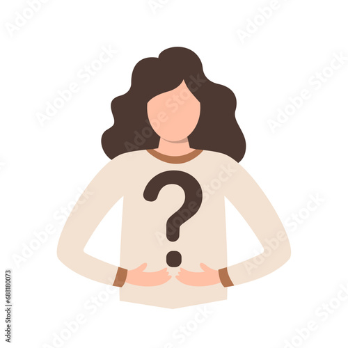 Guess who unknown person silhouette icon vector, anonymous mysterious user profile