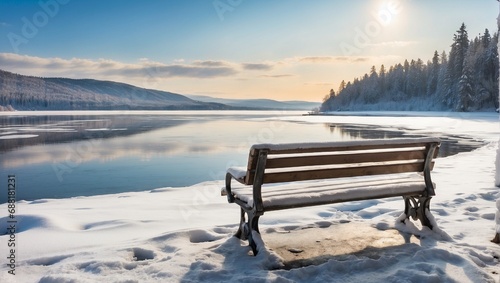 bench in winter