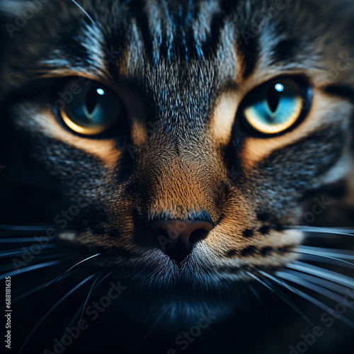 Enigmatic Cat Eyes Glow in Darkness