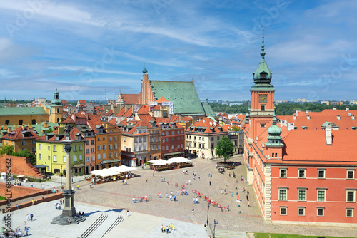 Castle Square in Old Town of Warsaw