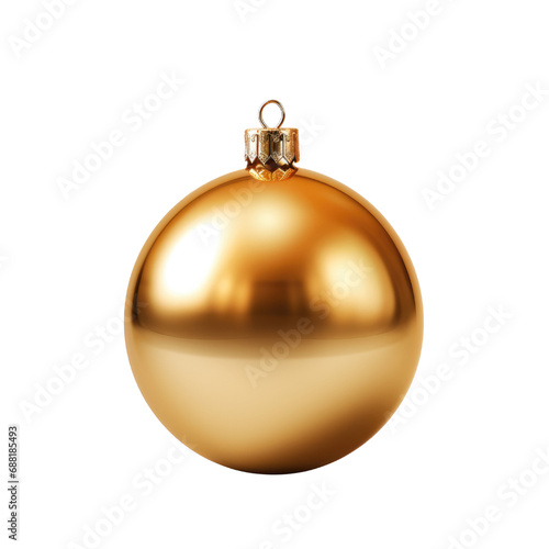 Gold Christmas ball. clipart for design. Christmas elements. isolated on transparent background.