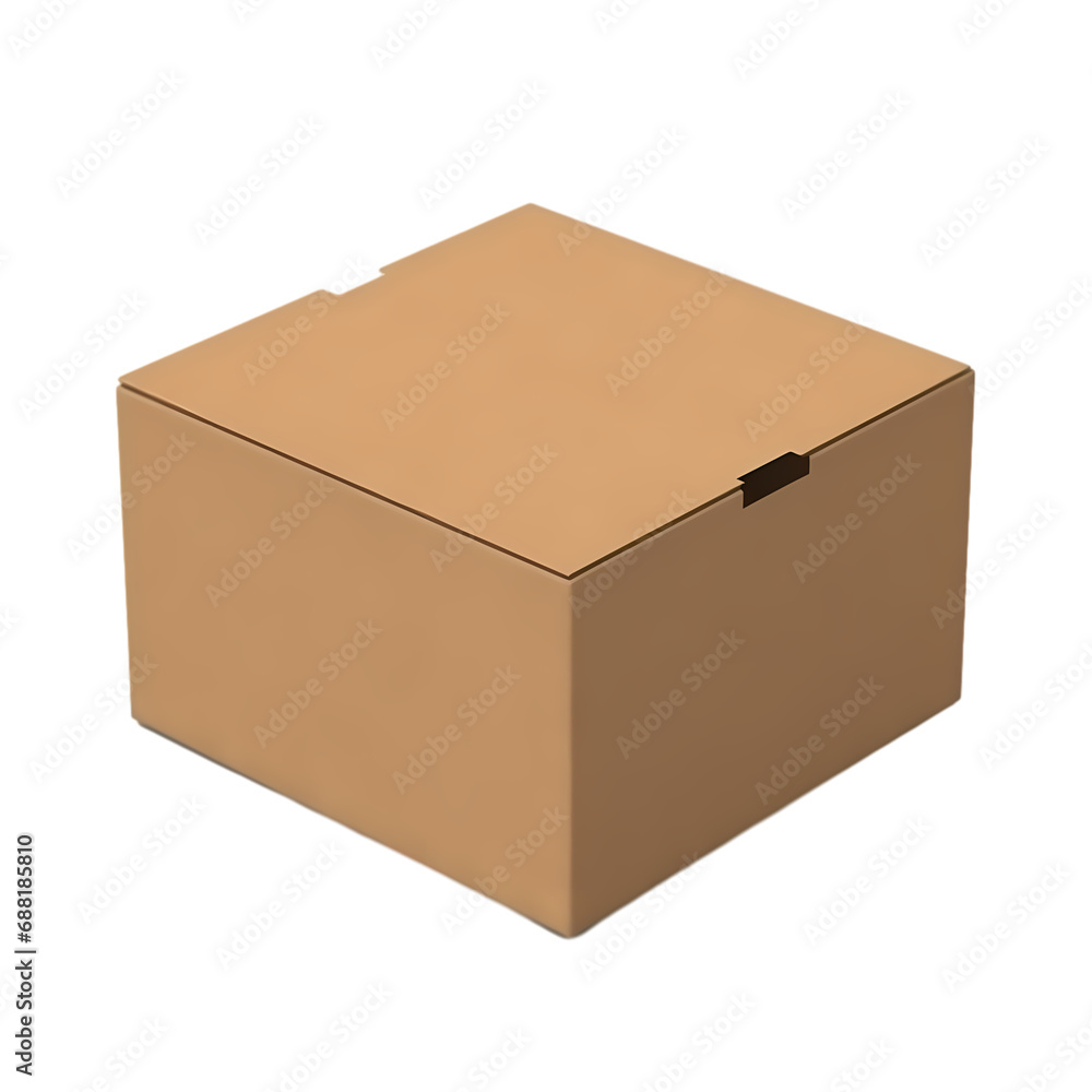 Cardboard box isolated on transparent background Cardboard box isolated on transparent background
