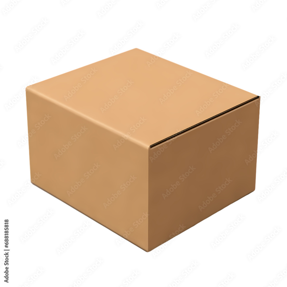 Cardboard box isolated on transparent background Cardboard box isolated on transparent background