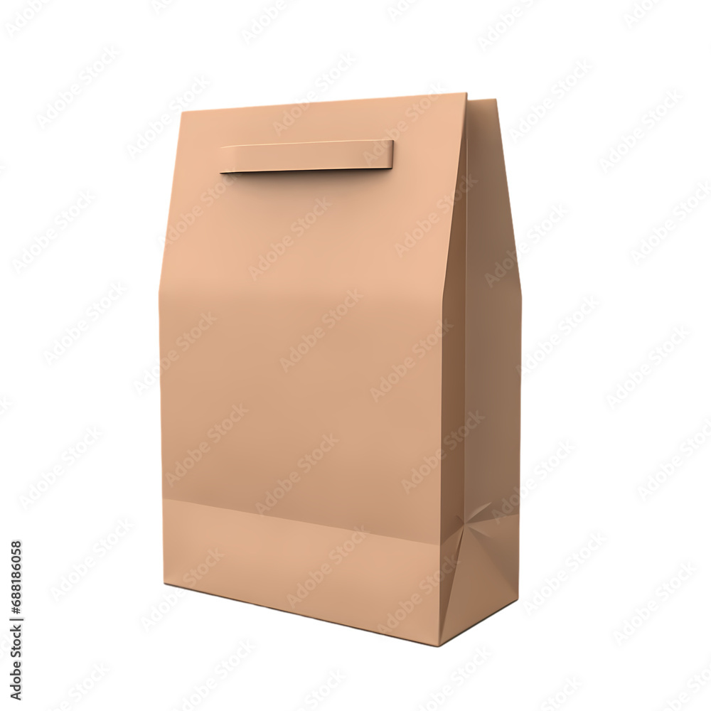 Paper bag isolated on transparent background Paper bag isolated on transparent background