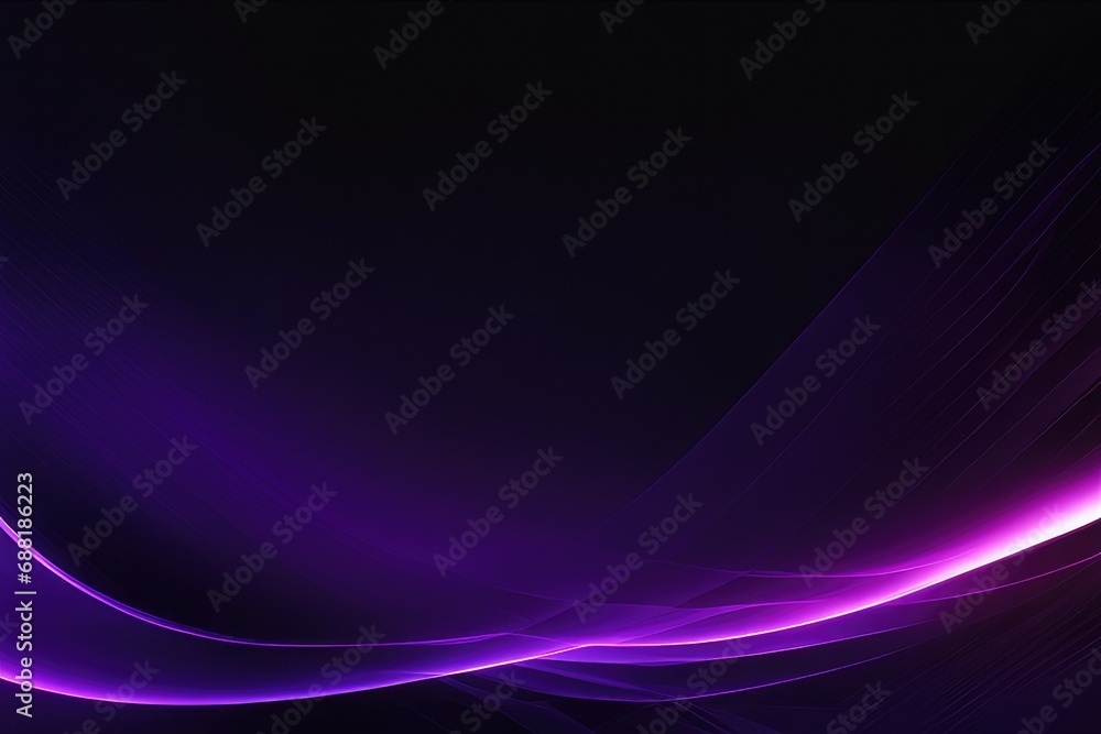 Fototapeta premium Modern abstract black purple background for design. Dark with a light spot, line, stripe. Futuristic. Rough, grain. Glowing, shiny, blaze, explosion, bright. Spotlight. Color gradient. Banner. Luxury.