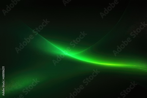 Modern abstract black green background for design. Dark with a light spot, line, stripe. Futuristic. Rough, grain. Glowing, shiny, blaze, explosion, bright. Spotlight. Color gradient. Banner. Luxury.