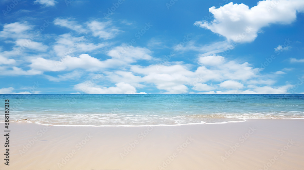 beach with sky. Generative Ai