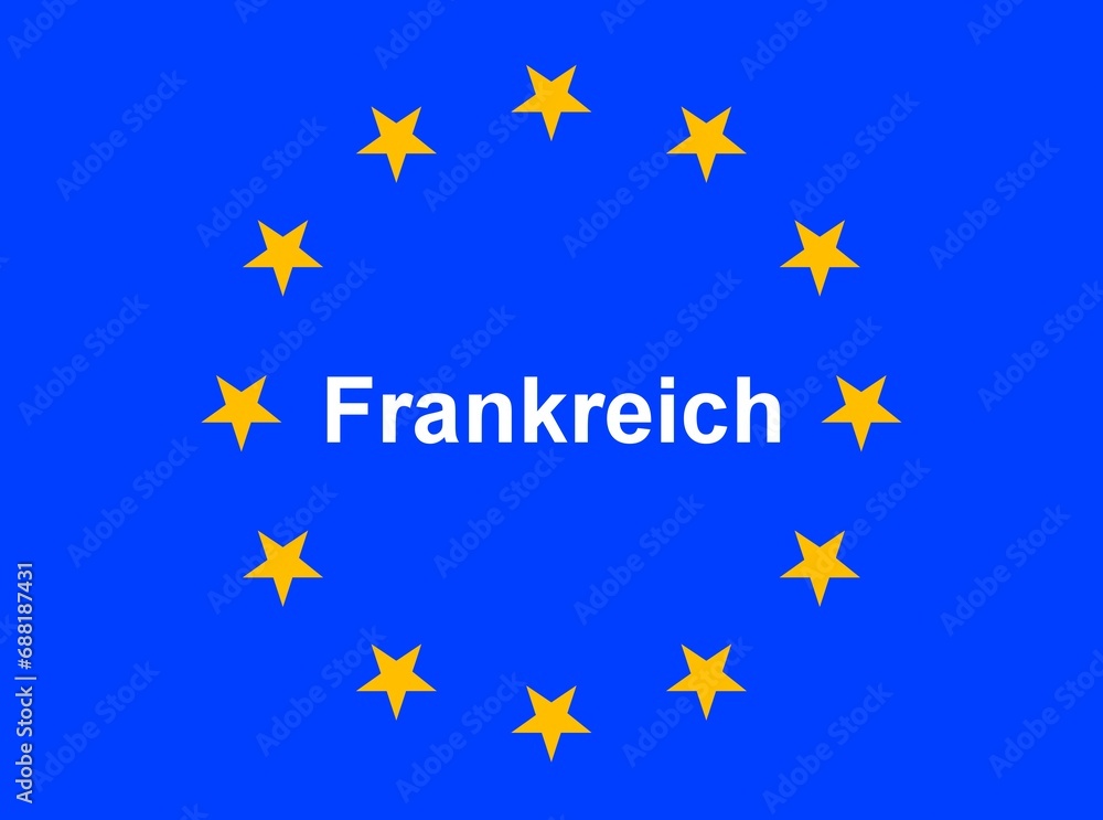 Illustration einer Europaflagge mit der Aufschrift 