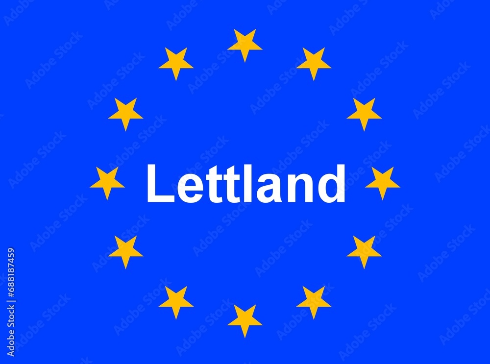 Illustration einer Europaflagge mit der Aufschrift Illustration einer Europaflagge mit der Aufschrift