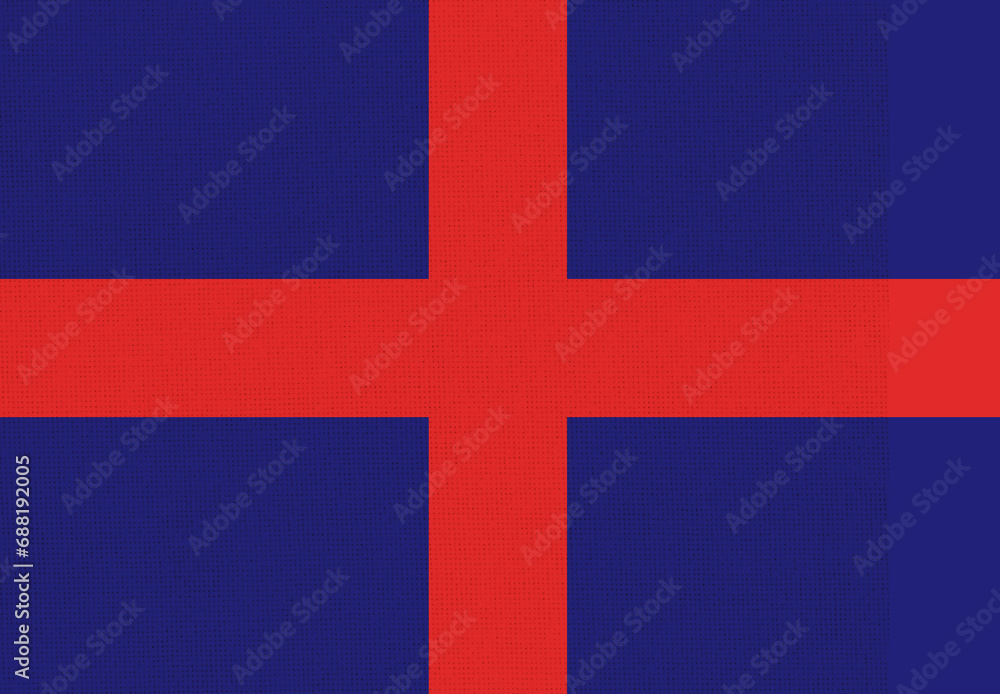 Obraz premium flag of Duchy of Oldenburg on fabric surface. Historical flag of part of Europe