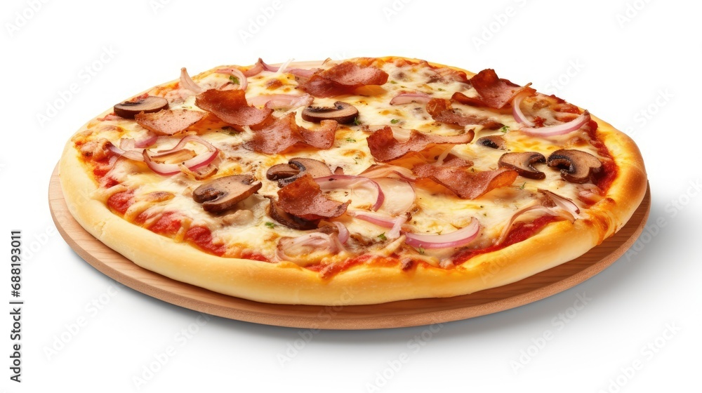 pizza  on white background