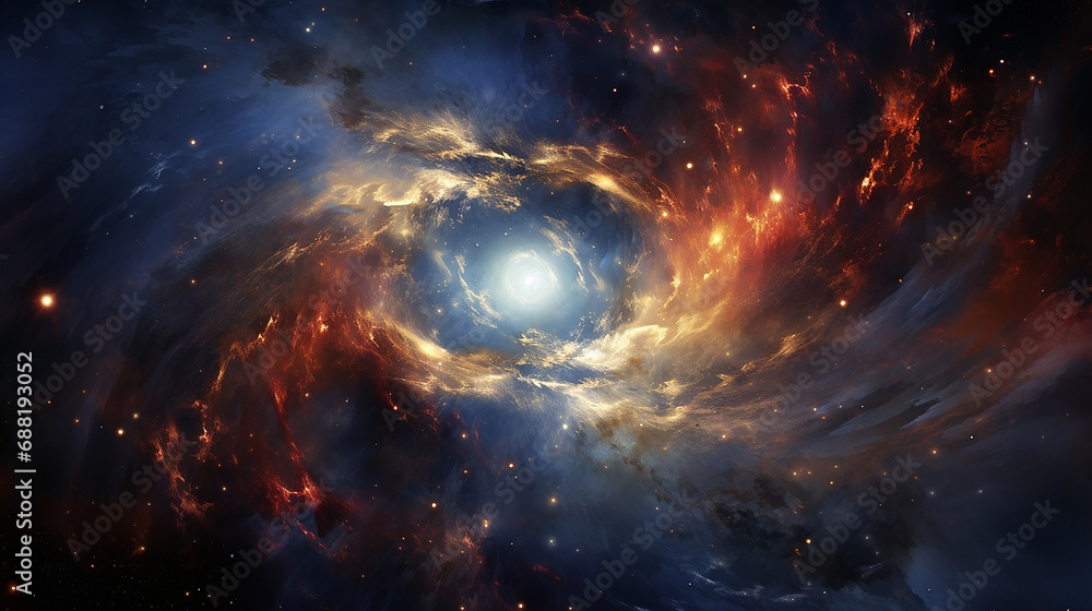 Fototapeta premium galaxy with swirling stars