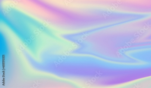 Purple background. Holograph foil texture. Iridescent mirror effect. Holographic glitter backdrop. Rainbow bright gradient. Cute dreamy pattern. Pink blue paper. Sparkle patern. Vector illustrat