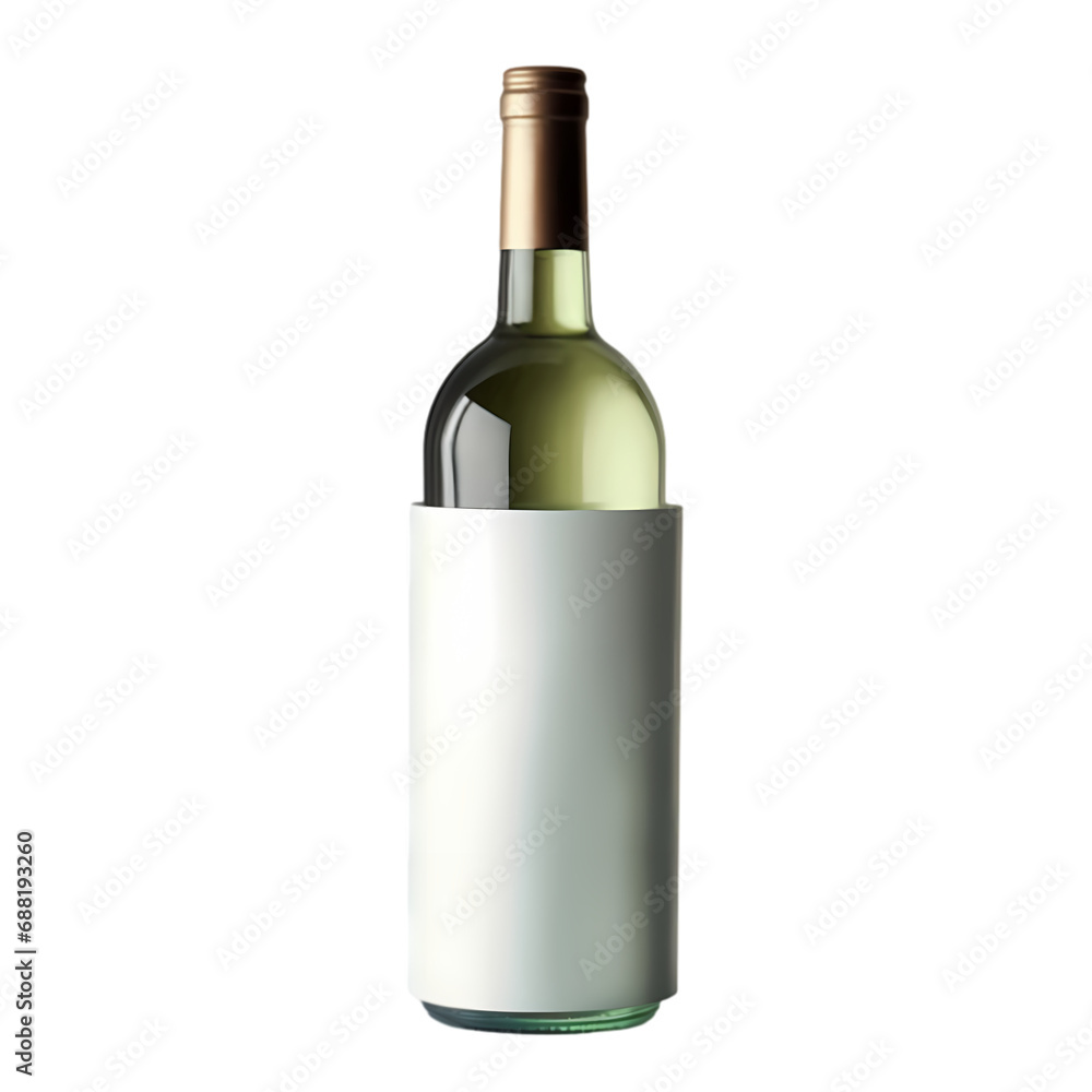 Wine bottle isolated on transparent background