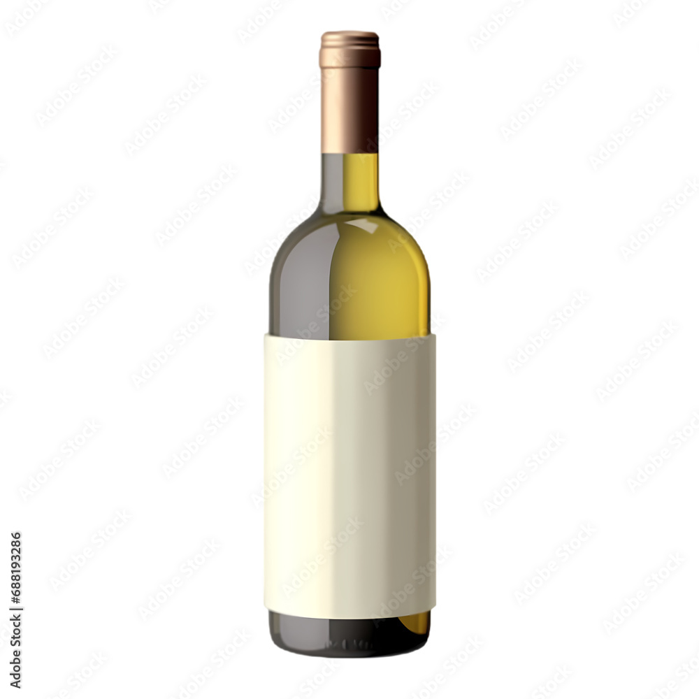 Wine bottle isolated on transparent background Wine bottle isolated on transparent background