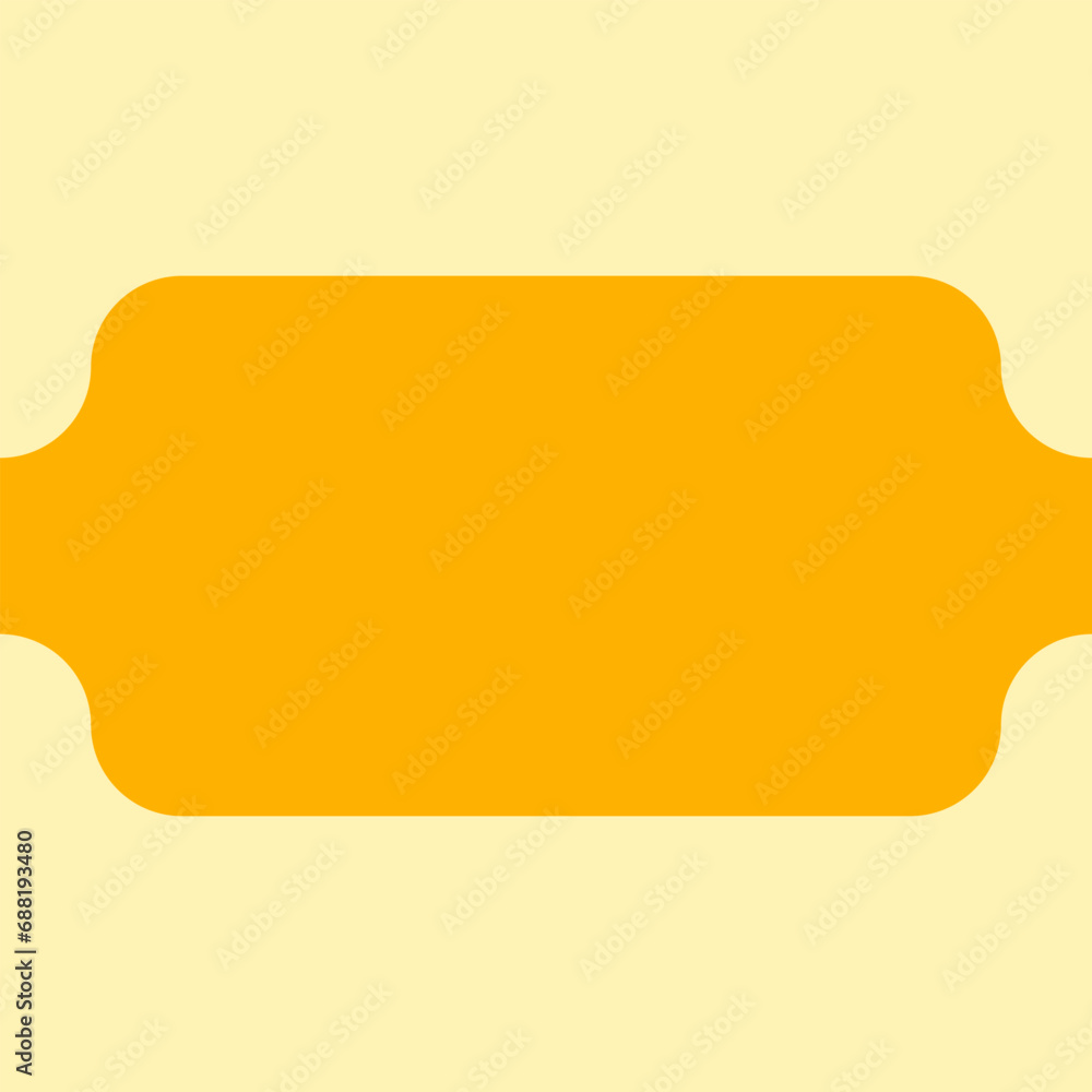 The frame and background are yellow in color. Blank clean vector template. The frame and background are yellow in color. Blank clean vector template.